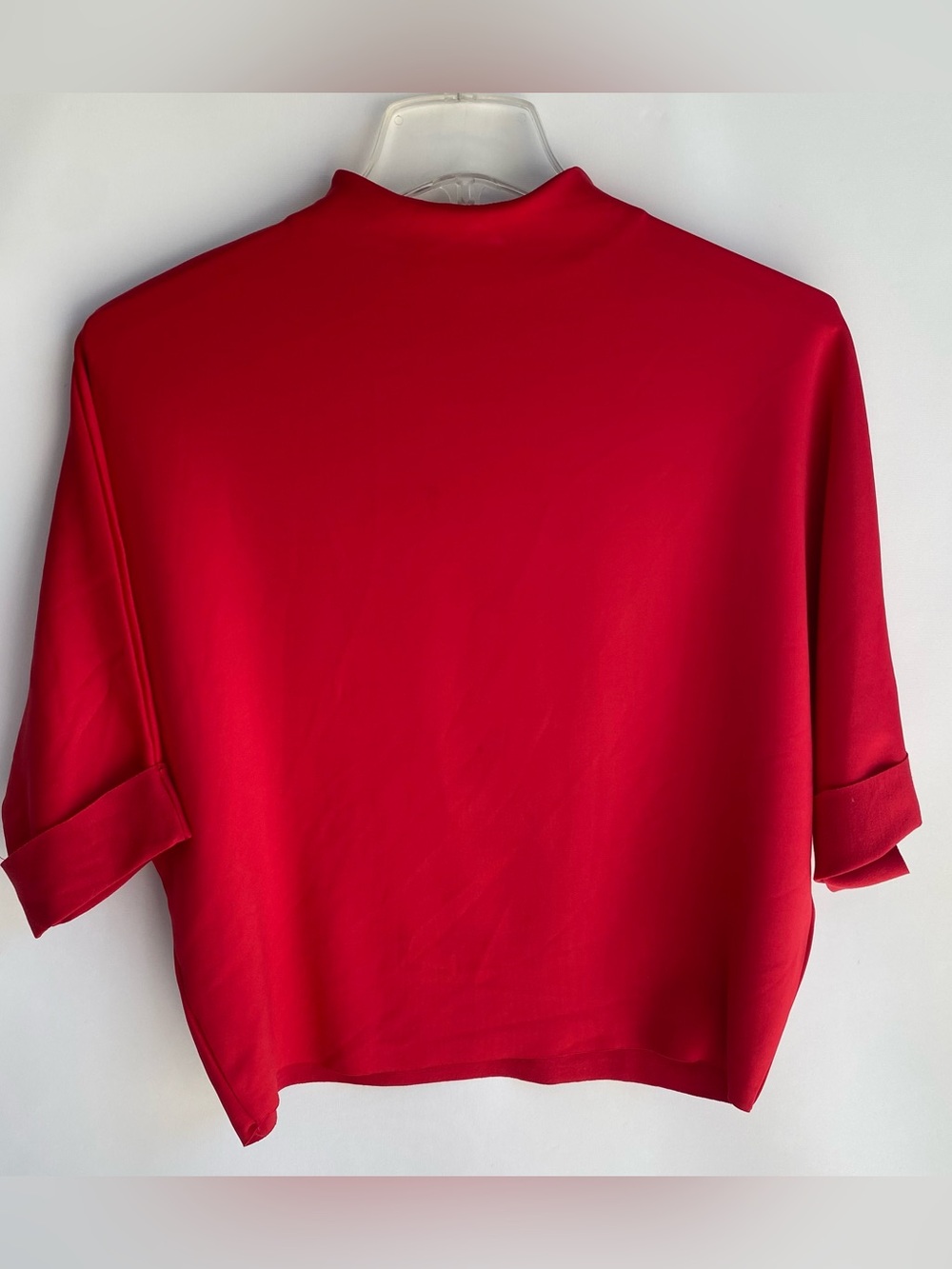 Anthropologie whitley mock neck tee cuffed sleeve dolman top fall preppy work